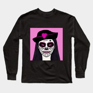 Pink dia de los muertos Long Sleeve T-Shirt